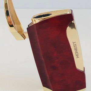Torch Lighter Double Jet Flame Cigar Lighter (Brown Grain) new